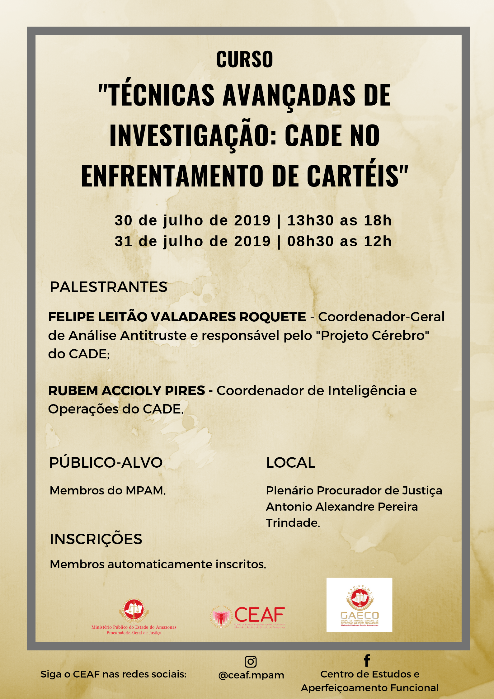 23-07-2019 - Técnicas Avançadas de Investigação  Cade no Enfrentamento de Cartéis 1305c