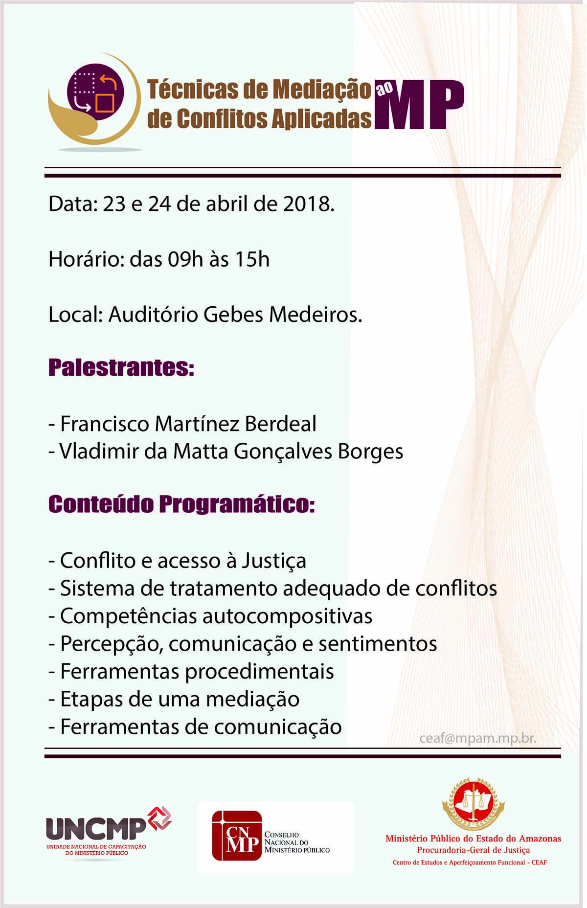 cartaz tecnicas de mediação