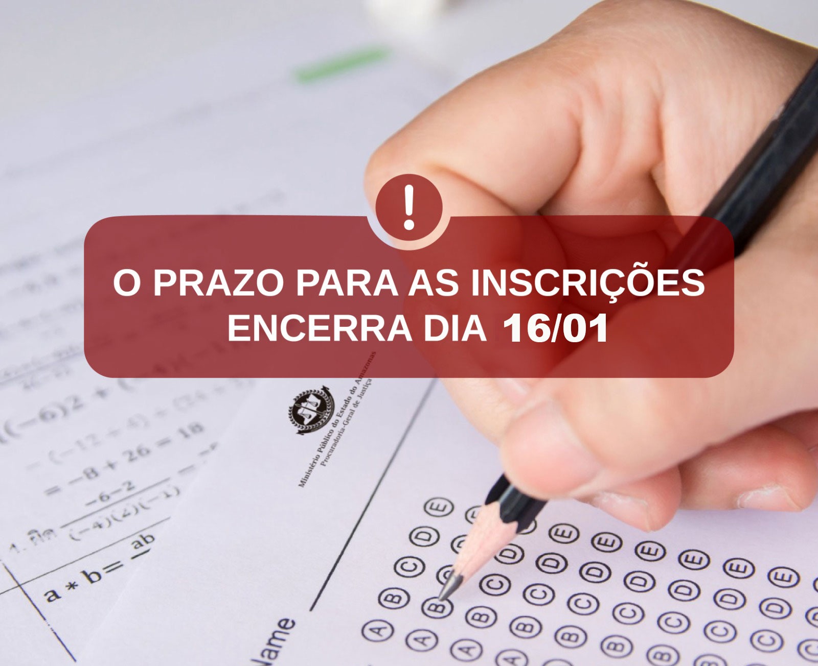 Data de encerramento das inscrições para o concurso: 16/01/2024